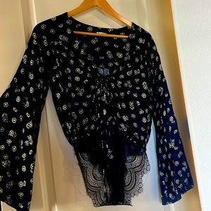 FREE PEOPLE BODYSUIT BLOUSE (XS)